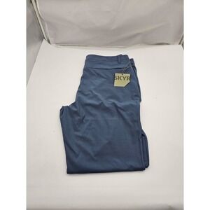 NWT SKYR Performance Pants Mens 34x32 Tricot Slim Fit Dynasty Blue Stretch